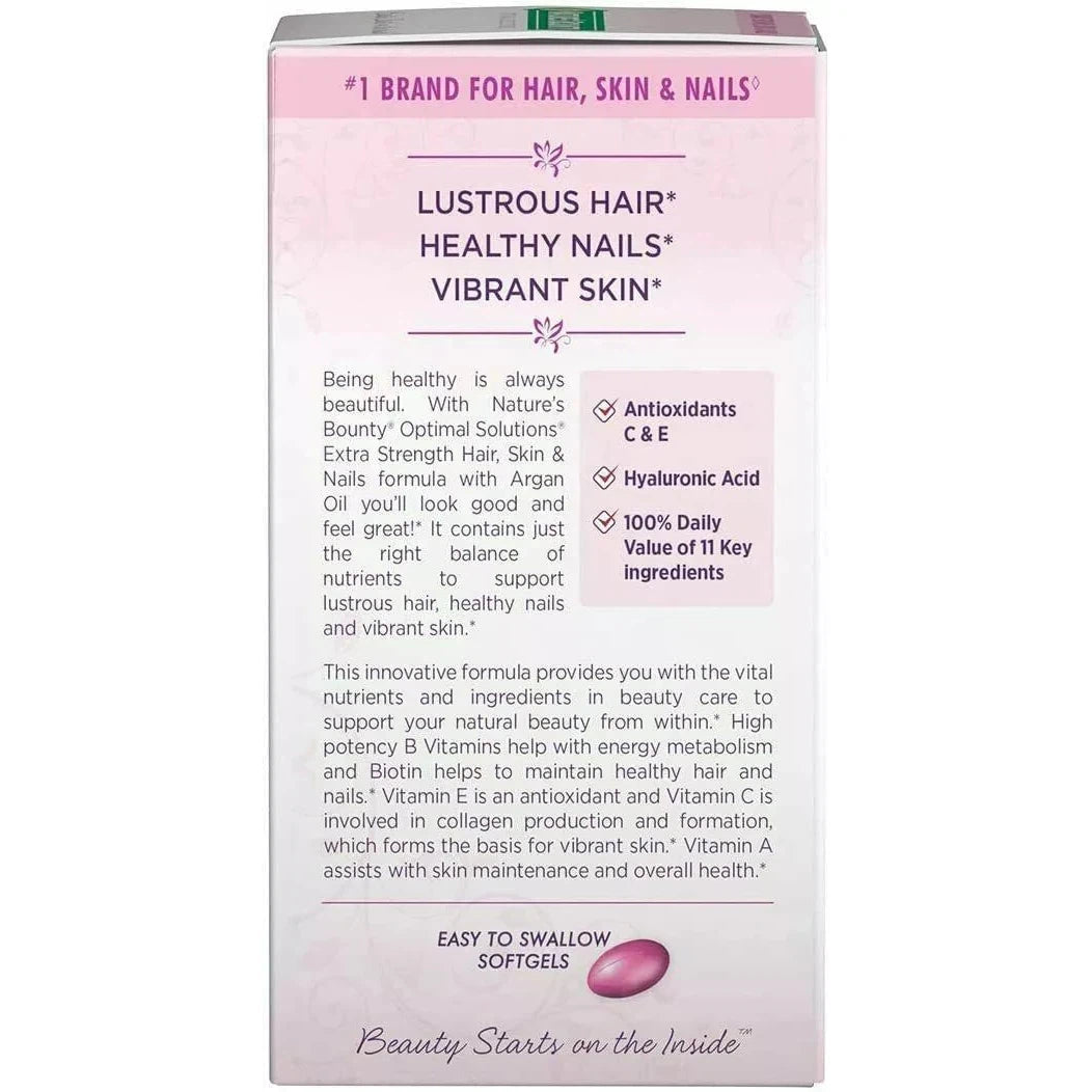Nature's Bounty, Optimal Solutions, Extra Strength Hair, Skin & Nails, 150 Rapid Release Liquid Softgels