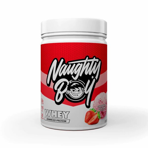 Naughty Boy Advanced Whey, Strawberry Milkshake - 900g