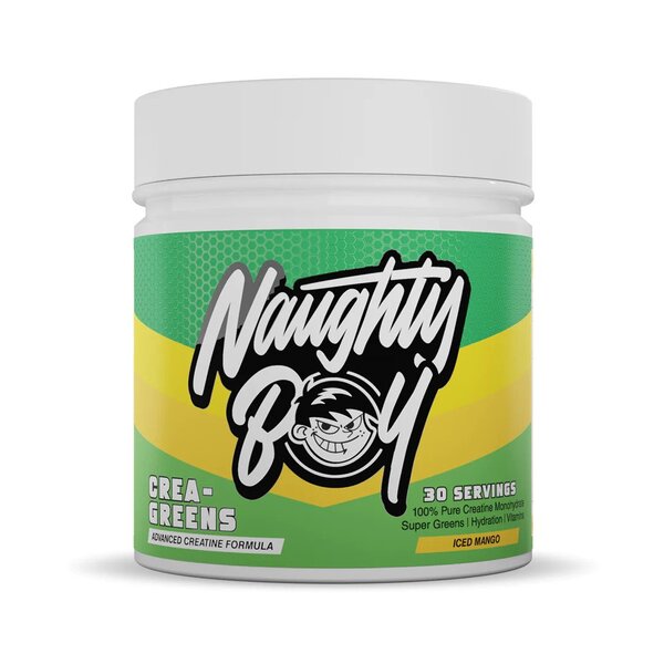 Naughty Boy Crea-Greens, Iced Mango - 270g