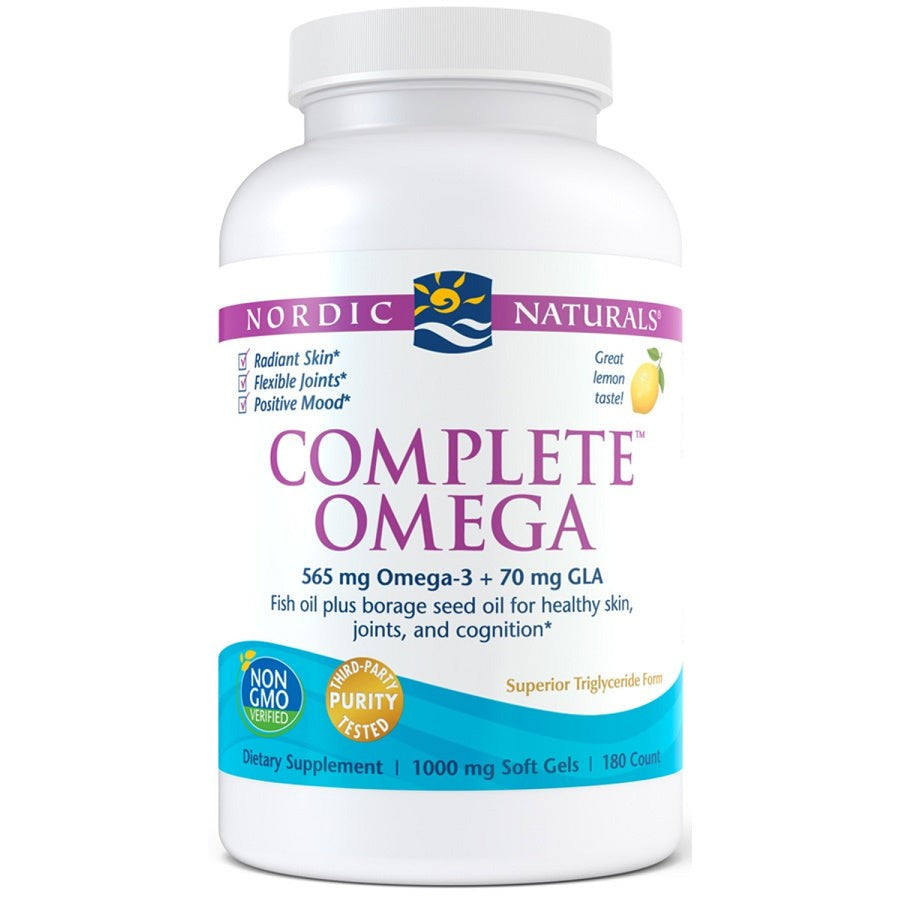 Nordic Naturals Complete Omega, 565mg Lemon - 180 softgels