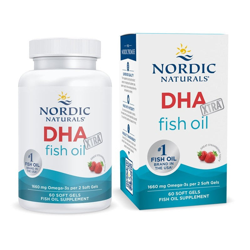 Nordic Naturals DHA Xtra, 1660mg Strawberry - 60 softgels