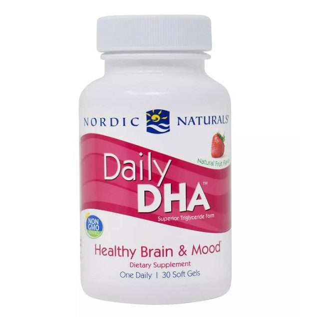 Nordic Naturals Daily DHA, Strawberry - 30 softgels