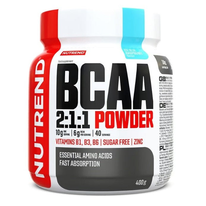Nutrend BCAA 2:1:1 Powder, Icy Blue Raspberry - 400g
