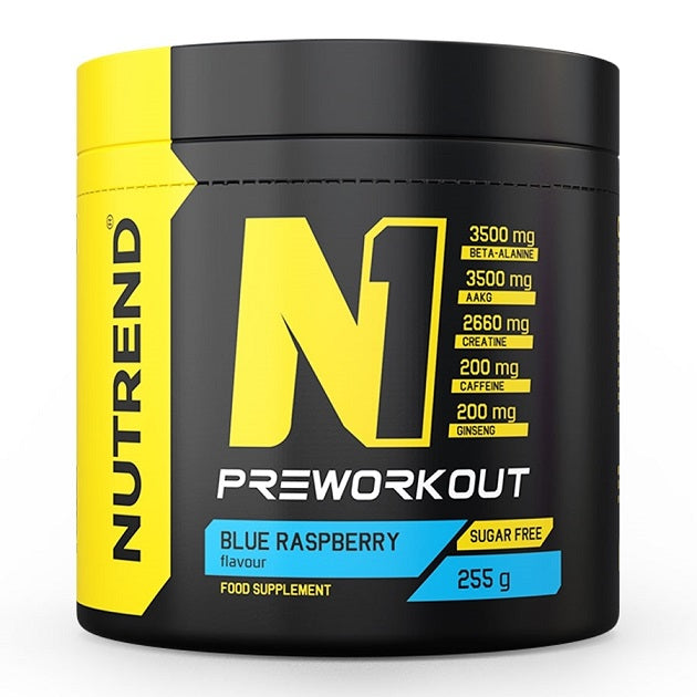 Nutrend N1 Pre-Workout, Blue Raspberry - 255g