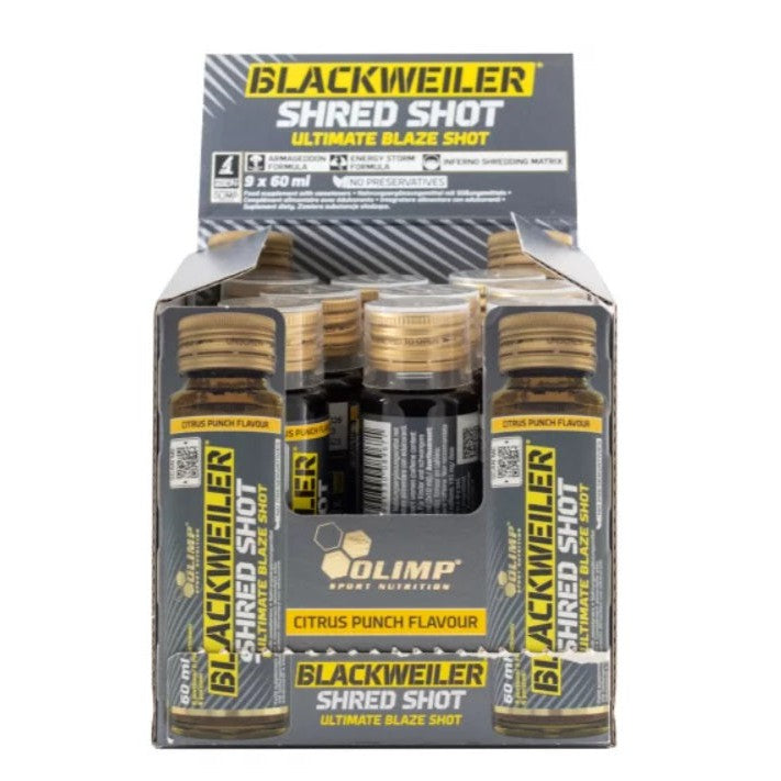 Olimp Nutrition Blackweiler Shred Shot, Citrus Punch - 9 x 60 ml.