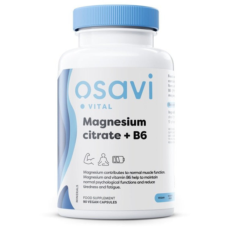 Osavi Magnesium Citrate + B6, 375mg + 4.2mg - 90 vcaps