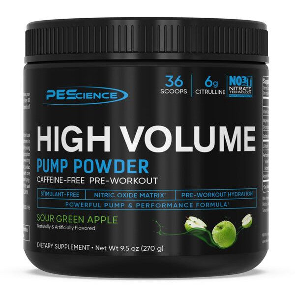 PEScience High Volume (New Formula), Sour Green Apple - 270g