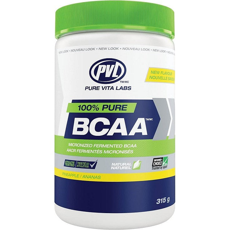 PVL Essentials 100% Pure BCAA, Pineapple - 315g