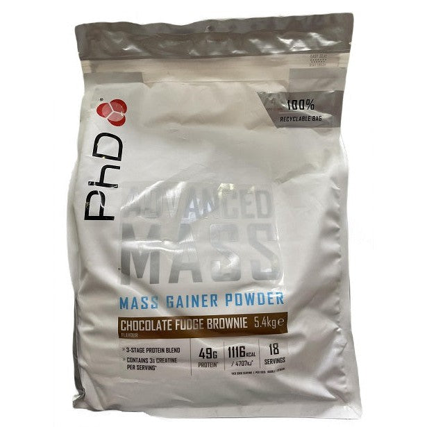 PhD Advanced Mass, Chocolate Fudge Brownie - 5400g