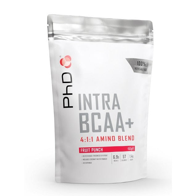 PhD Intra BCAA+, Fruit Punch - 450g