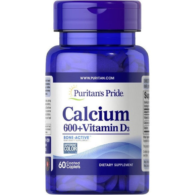 Puritan's Pride Calcium + Vitamin D3 - 60 caplets