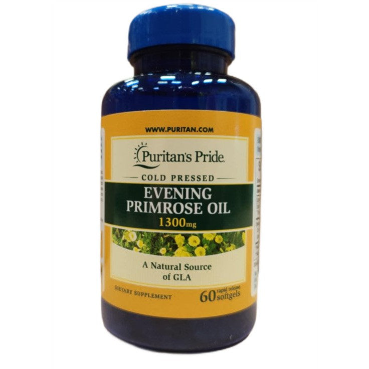 Puritan's Pride Evening Primrose Oil, 1300mg - 60 softgels