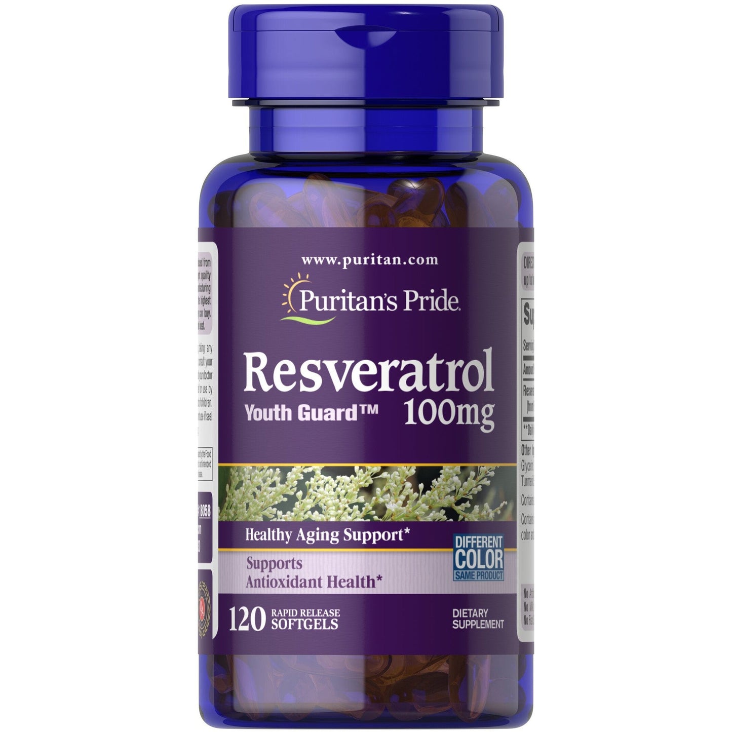 Puritan's Pride Resveratrol, 100mg - 120 softgels