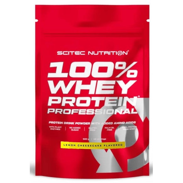 SciTec 100% Whey Protein Professional, Lemon Cheescake - 500g