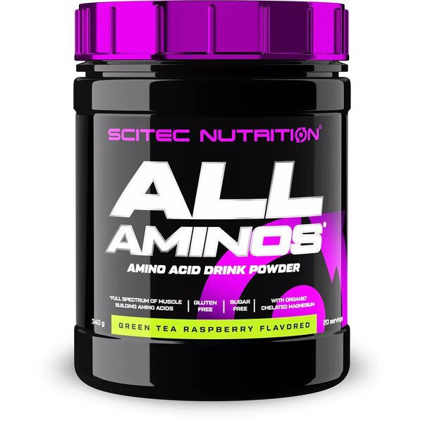 SciTec All Aminos, Green Tea Raspberry - 340g