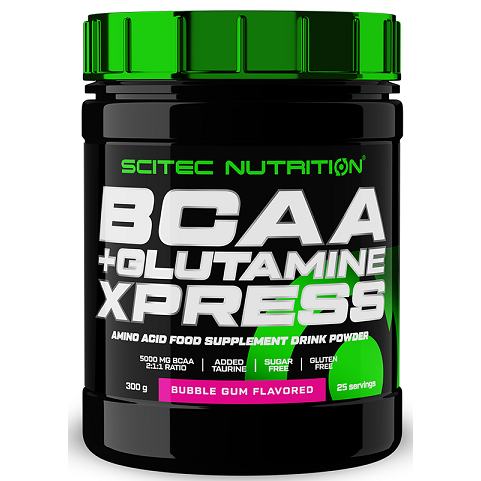 SciTec BCAA + Glutamine XPress, Bubble Gum - 300g