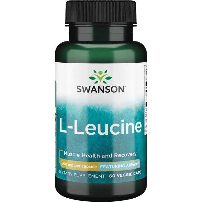 Swanson AjiPure L-Leucine, 500mg - 60 vcaps