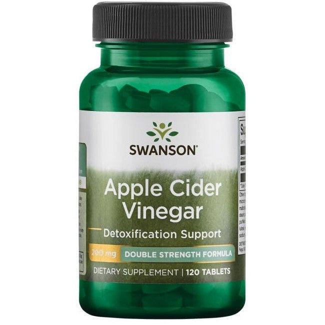Swanson Apple Cider Vinegar, 200mg Double-Strength - 120 tablets