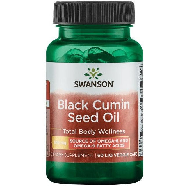 Swanson Black Cumin Seed Oil, 500mg - 60 liquid vcaps