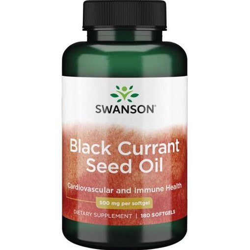 Swanson Black Currant Seed Oil, 500mg - 180 softgels