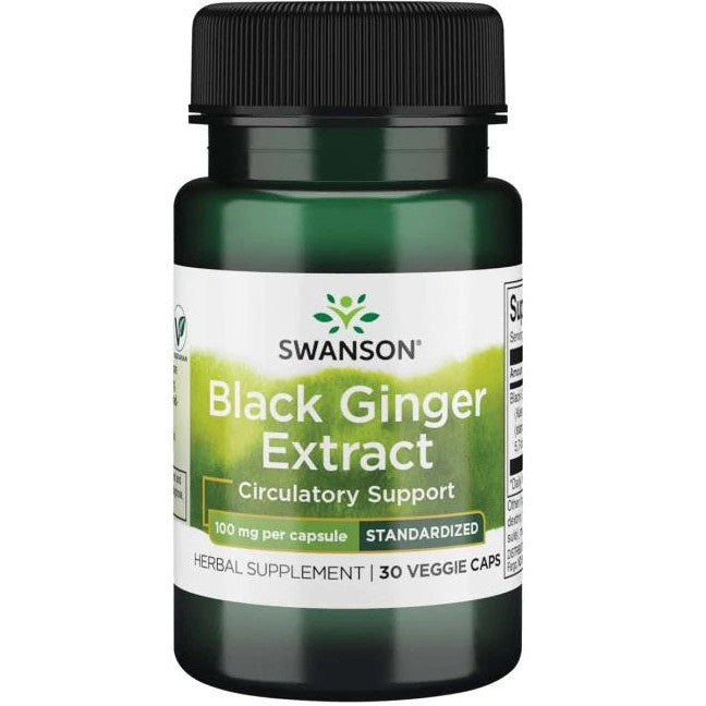 Swanson Black Ginger Extract, 100mg - 30 vcaps