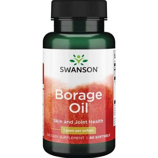 Swanson Borage Oil, 1000mg - 60 softgels