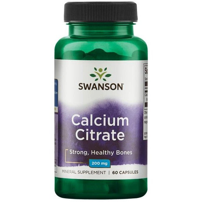 Swanson Calcium Citrate, 200mg - 60 caps