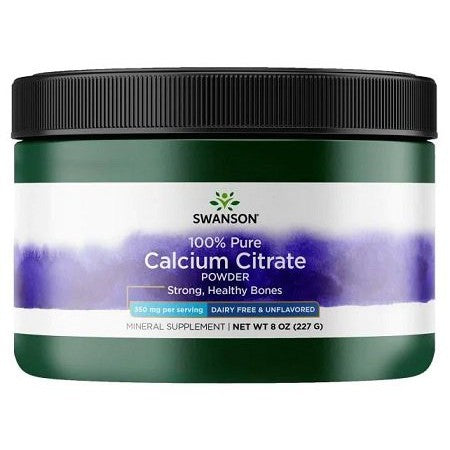 Swanson Calcium Citrate Powder, 100% Pure and Dairy-Free - 227g