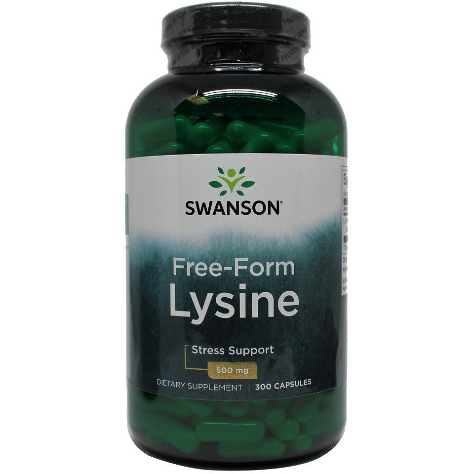 Swanson Lysine, 500mg Free-Form - 300 caps