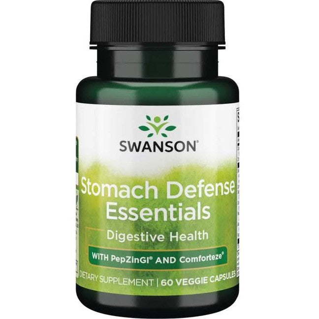 Swanson Stomach Defense Essentials with PepZinGI and Comforteze - 60 vcaps