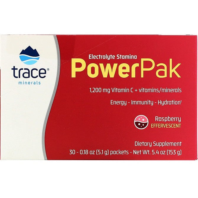 Trace Minerals Electrolyte Stamina Power Pak, Raspberry - 30 packets
