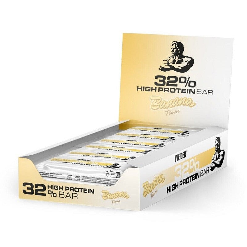 Weider 32% High Protein Bar, Banana - 12 x 60g