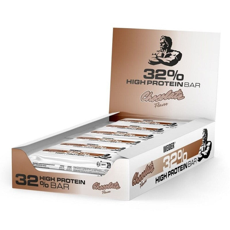 Weider 32% High Protein Bar, Chocolate - 12 x 60g