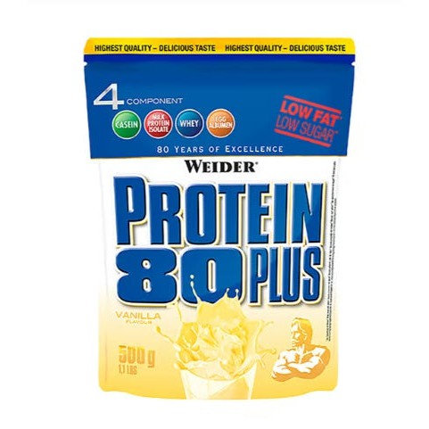 Weider Protein 80 Plus, Vanilla - 500g
