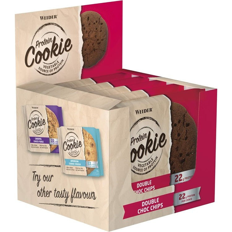 Weider Protein Cookie, Double Choc Chips - 12 x 90g