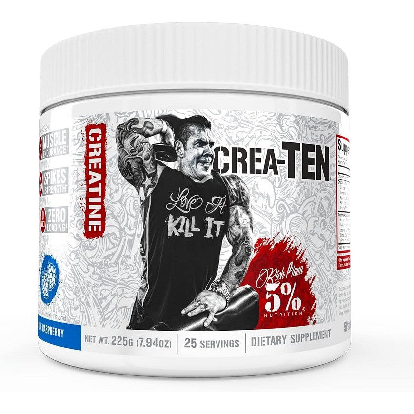 5% Nutrition Crea-TEN - Legendary Series, Blue Raspberry - 225g