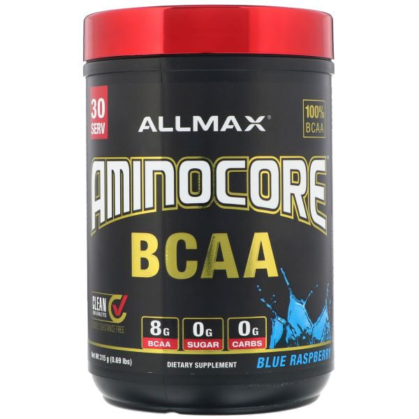 AllMax Nutrition Aminocore BCAA, Blue Raspberry - 315g