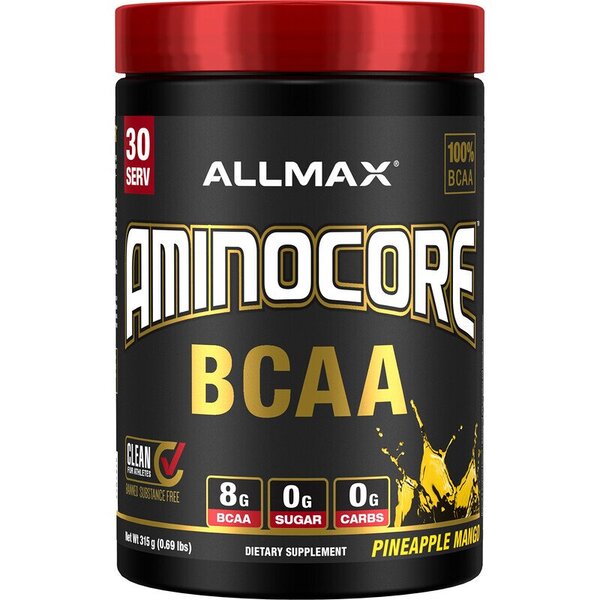 AllMax Nutrition Aminocore BCAA, Pineapple Mango - 315g