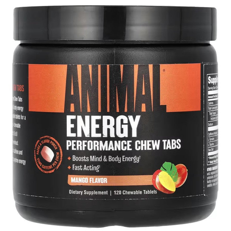 Animal Animal Energy Performance Chew Tabs, Mango - 120 chewable tablets
