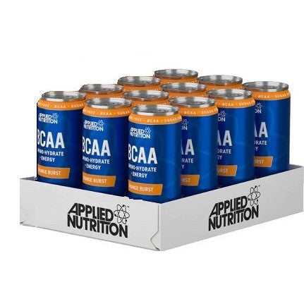 Applied Nutrition BCAA Amino-Hydrate + Energy Cans, Orange Burst - 12 x 330 ml.