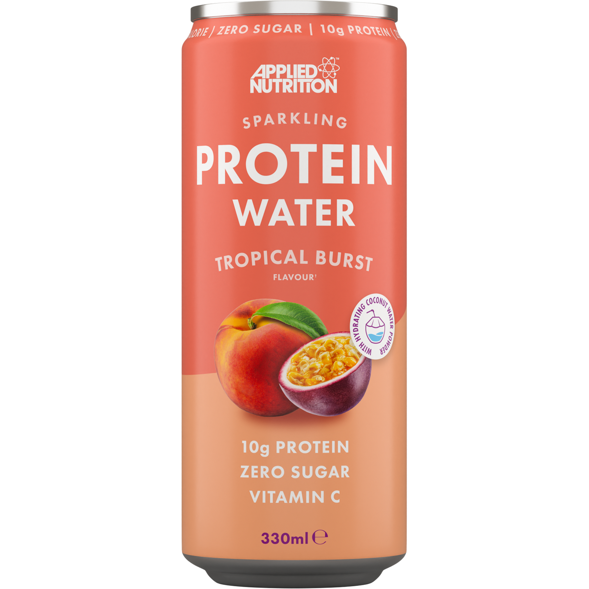 Applied Nutrition Sparkling Protein Water, Tropical Burst - 12 x 330 ml.