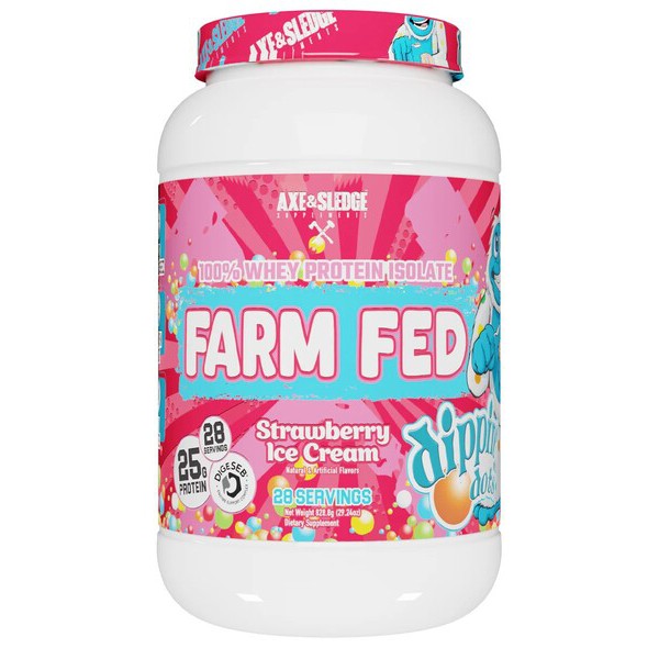 Axe & Sledge Farm Fed, Dippin' Dots Strawberry Ice Cream - 828g