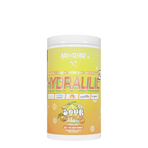 Axe & Sledge Hydraulic V2 Non-Stim Pre-Workout, Sour Citrus Punch - 498g