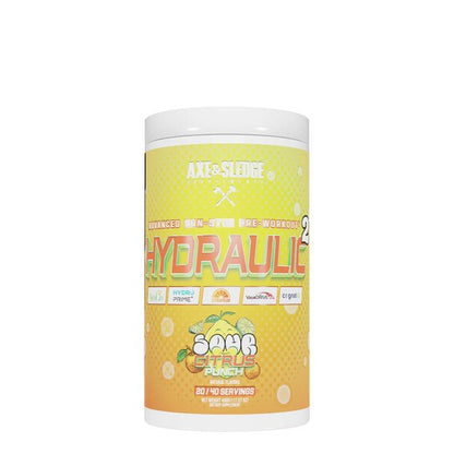 Axe & Sledge Hydraulic V2 Non-Stim Pre-Workout, Sour Citrus Punch - 498g