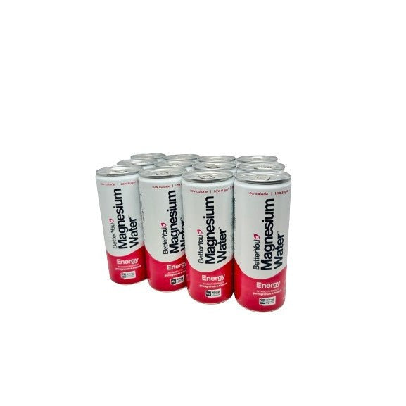 BetterYou Magnesium Water Energy, Pomegranate & Rhubarb - 12 x 250 ml.
