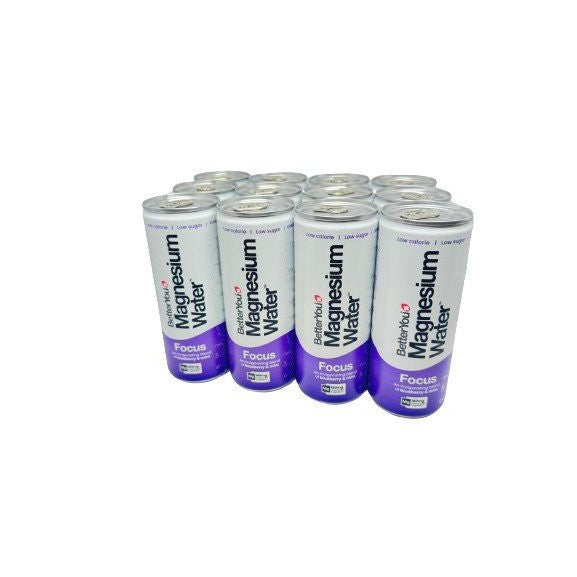 BetterYou Magnesium Water Focus, Blueberry & Mint - 12 x 250 ml.