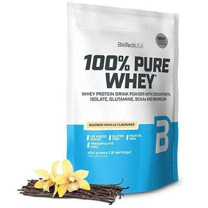 BioTechUSA 100% Pure Whey, Bourbon Vanilla - 454g