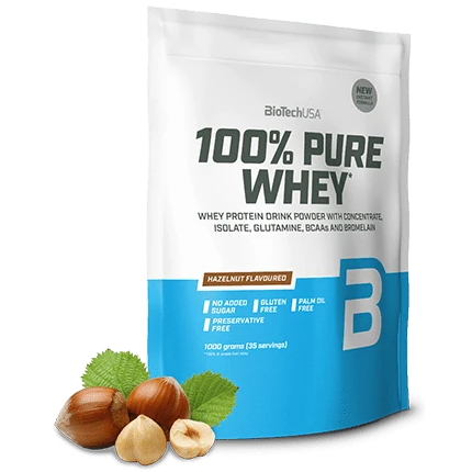 BioTechUSA 100% Pure Whey, Hazelnut - 1000g