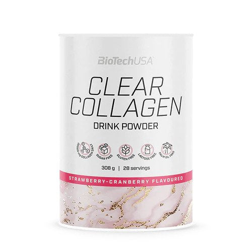 BioTechUSA Clear Collagen, Strawberry-Cranberry - 308g