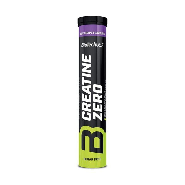 BioTechUSA Creatine Zero Effervescent, Blue Grape - 18 tablets